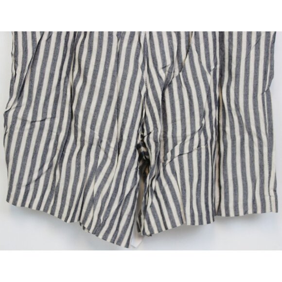VTG David N Striped Linen Shorts Wide Leg High Waist sz 15/16 Woman 90s Preppy - Picture 7 of 9